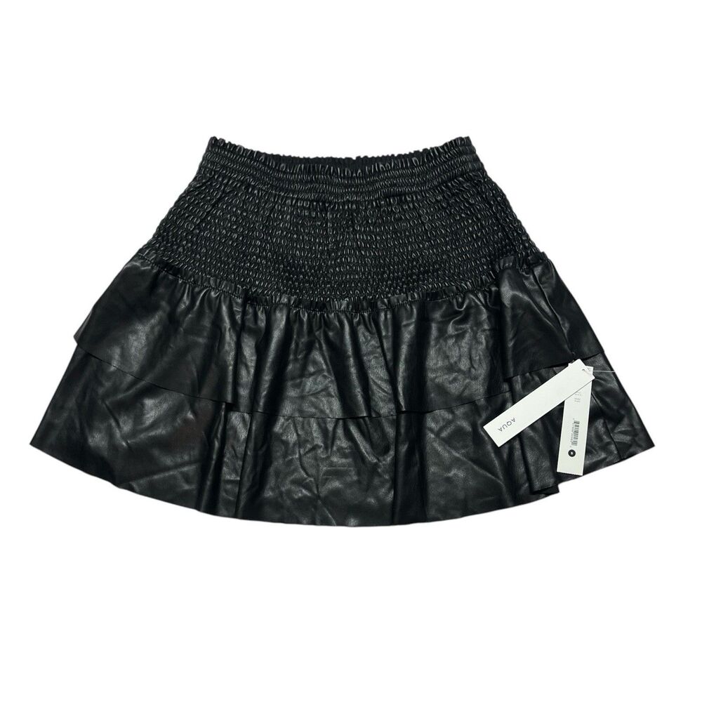 Aqua Black Mini Skirt